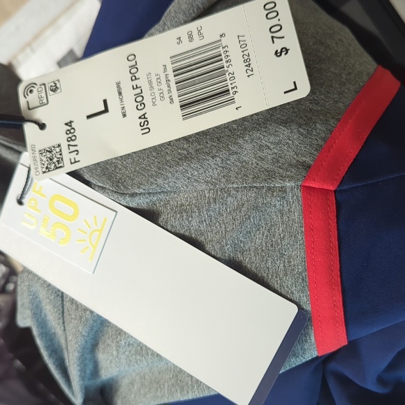 Adidas Ultimate365 USA Golf Polo Shirt, Dark Blue/Grey Size Large NWT MSRP $70 - Picture 5 of 5